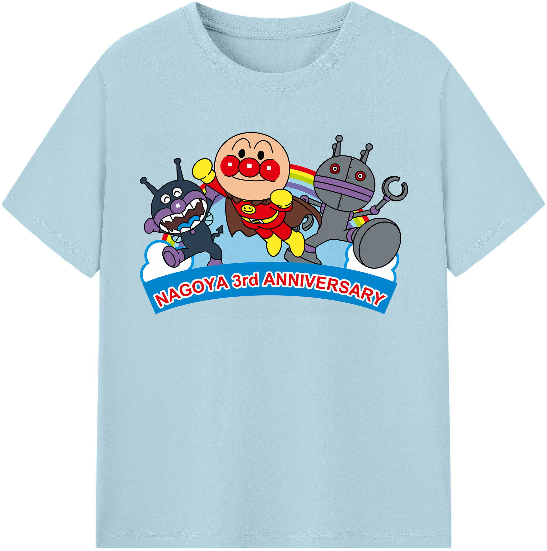 （画像用） アンパンマン Anpanman 綿100％半袖Tシャツ（フロントプリント）